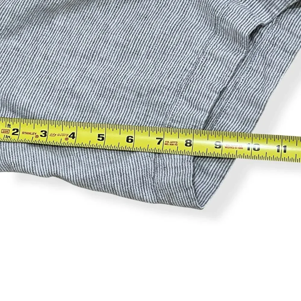 J. Crew Gramercy Linen Blend Shorts Mens 35 Gray Striped 9